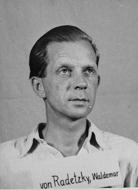 Defendant Waldemar von Radetzky at the Einsatzgruppen Trial